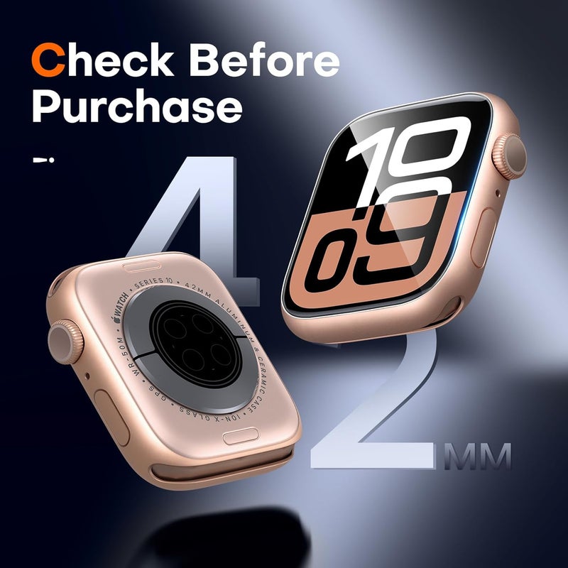 LK LϟK 8 Pack for Apple Watch Series 11/10 Screen Protector 42mm- Self-Healing TPU Screen Protector, Anti Scratch 0 Bubble, HD Touch Sensitive, Upgrade Flexible Film for iWatch S11/10 42mm - Image 2